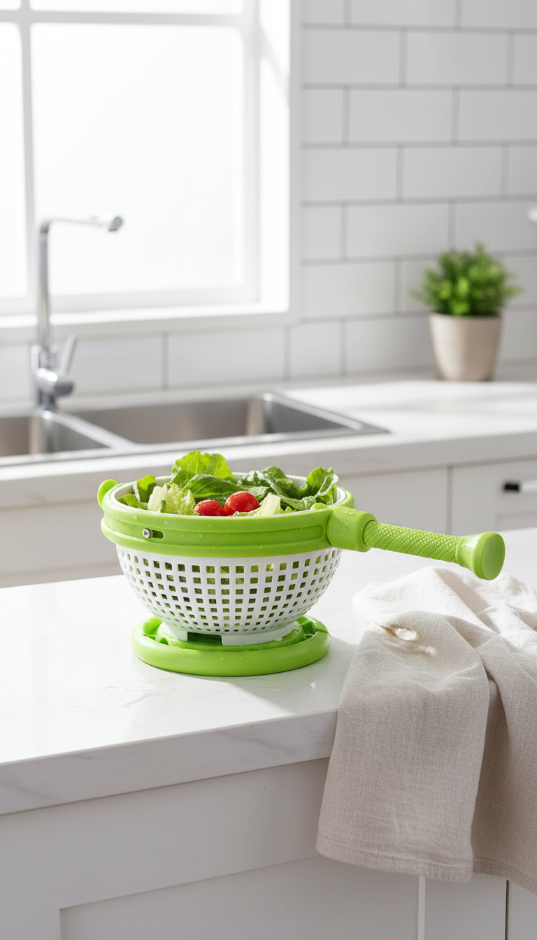 Spinning and Straining Colander