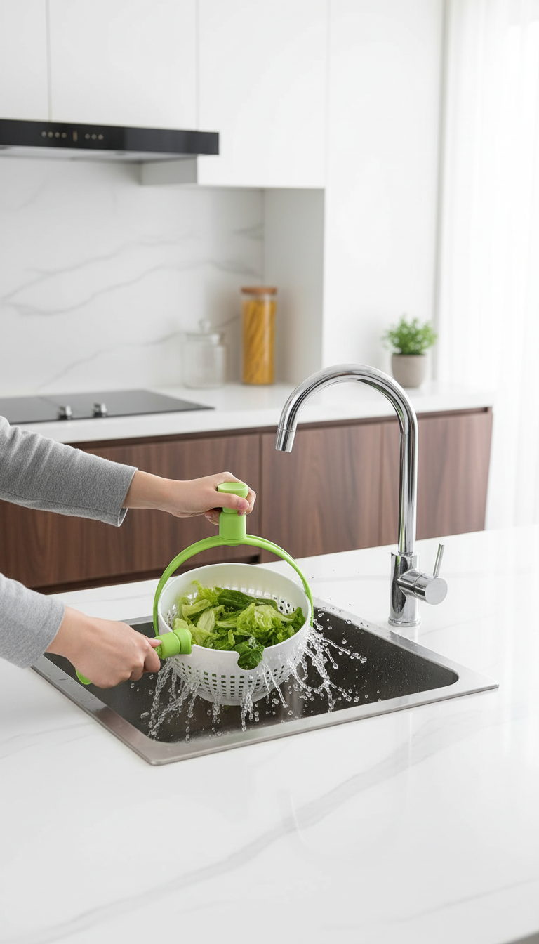 Spinning and Straining Colander