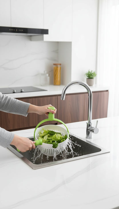 Spinning and Straining Colander
