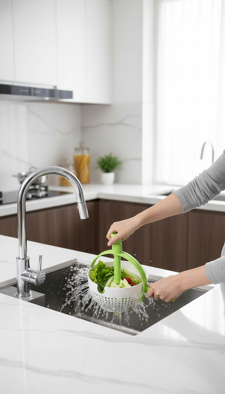 Spinning and Straining Colander
