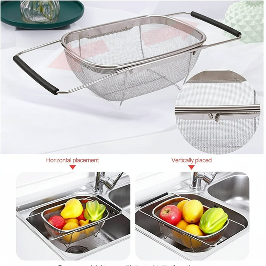 Stainless Steel Colander Oval Shape Big Size